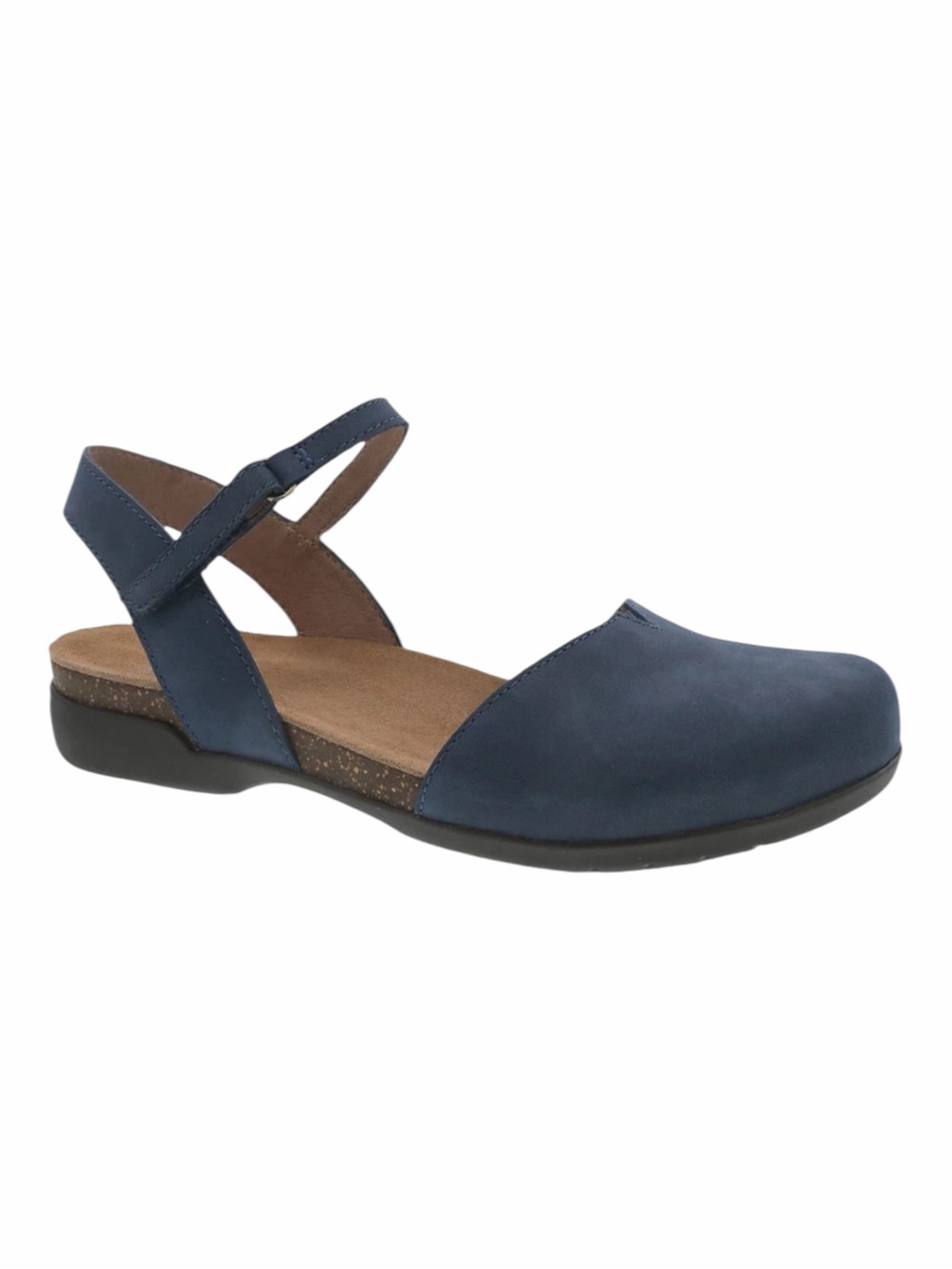 Dansko Rowan Navy Milled Nubuck Leather Slingback Shoes Size 38 US 7.5-8